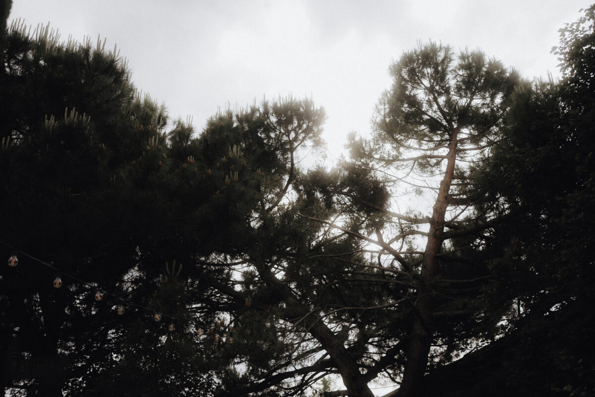 utdoor Hochzeit im Weingut Mussler mit Kronleuchtern